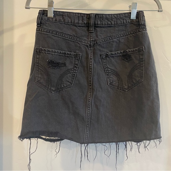 Hollister Black Jean Skirt Size 1 Ultra High Rise - Picture 7 of 7